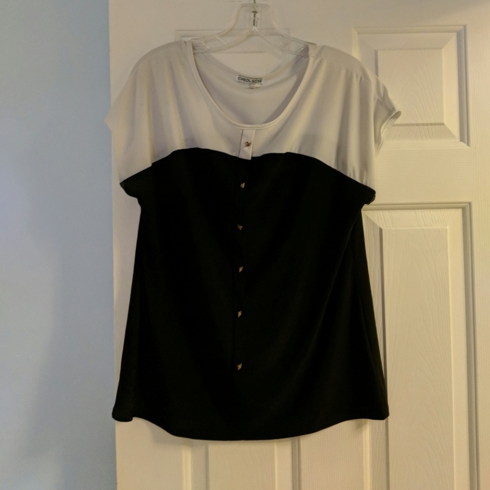 Black and white blouse
